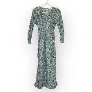 Kerry Cassill Women’s Size 2 Green Multi Floral Long Sleeve Maxi Dress Cottage